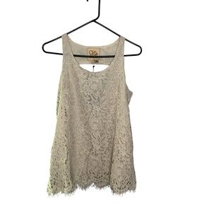 Chaser Chic Lace Sleeveless Top - Cream Size Medium NWT